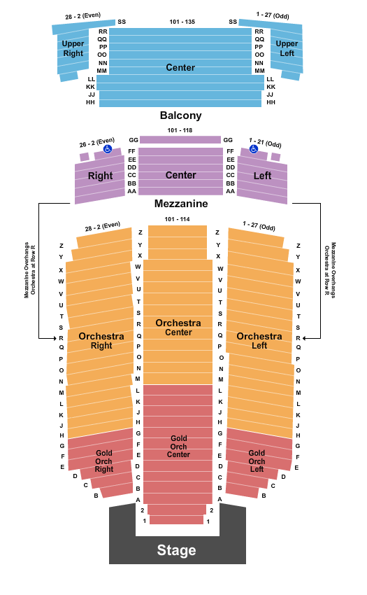 Fox Performing Arts Center Book of Mormon Seating Chart